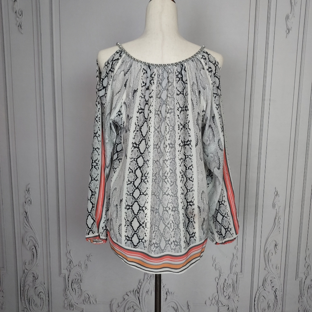 Ramy Brook 100% Silk Snakeskin Print Python Chain… - image 6